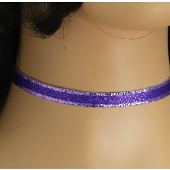Purple Choker Adjustable Lace Chokers Necklace  (#19) - Picture 8 of 8